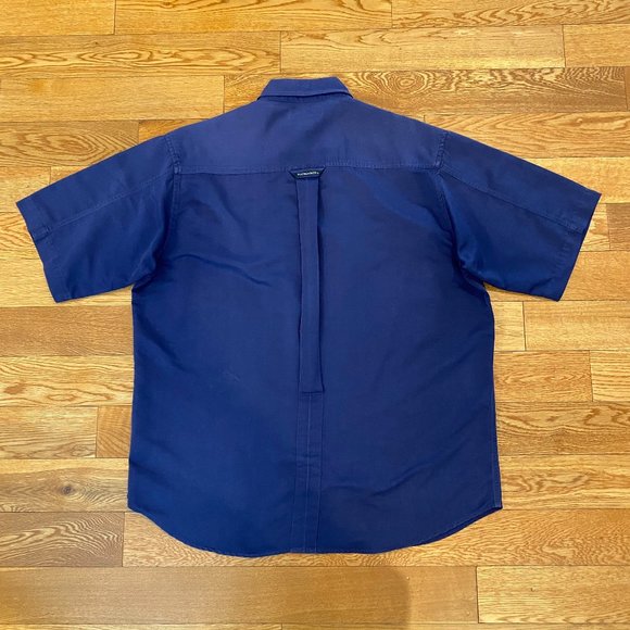 Flyshacker Clothing Co Mens Fishing Shirt Medium Button Down Short Sleeve Pocket - Picture 2 of 10